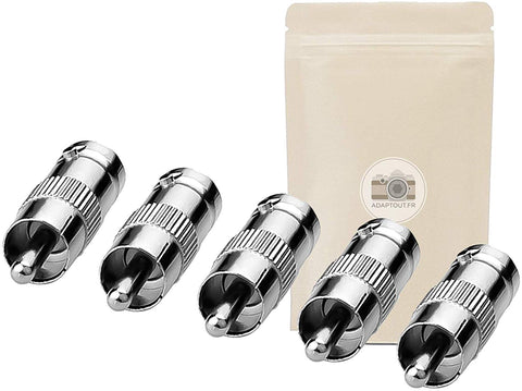 5 X Adaptateur BNC Femelle RCA Male coaxial connecteur Video s-Video - ADAPTOUT Marque Francaise…