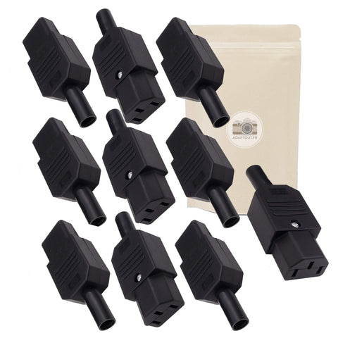 10X Prise IEC Schuko Femelle A Souder 10A CE C 14
