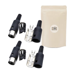 X4 Prise DIN 5 Broches à Souder Connecteur Male Fiche pour Soudure Adaptateur MIDI 5 Pin - ADAPTOUT Marque FRANÇAISE