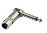 1X Prise Jack 6.35mm Coudé Male à Souder MONO Fiche Male Jack 6.35 mm Connecteur Soudure Angle 90 degres