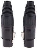 Lot de 3 Prise XLR 4 Broches Femelle à Souder Fiche Connecteur Soudure Audio pour Ecouteurs Guitare Chaîne HiFi Microphone Casque - ADAPTOUT Marque FRANÇAISE