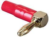 Lot de 2 Fiche Banane à Angle Droit Connecteur de Câble Audio Prise pour Haut Parleur Adaptateur en L - ADAPTOUT Marque FRANÇAISE
