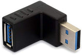X2 Adaptateur Angle Male Femelle USB 3.0 3 Angle Droit 90° Coude Type A Up - ADAPTOUT Marque FRANÇAISE
