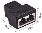 X2 Doubleur RJ45 RJ 45 Cat 5 6 7 pour Extension Adaptateur Femelle Femelle rallonge Ethernet 1 Seul Internet à la Fois - ADAPTOUT Marque FRANÇAISE