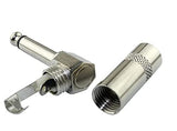 1X Prise Jack 6.35mm Coudé Male à Souder MONO Fiche Male Jack 6.35 mm Connecteur Soudure Angle 90 degres