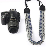 NTB Sangle pour Appareil Photo tissé Bleu Courroie de Cou dragonne réglable en néoprène - ADAPTOUT Marque FRANÇAISE