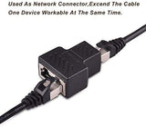 X2 Doubleur RJ45 RJ 45 Cat 5 6 7 pour Extension Adaptateur Femelle Femelle rallonge Ethernet 1 Seul Internet à la Fois - ADAPTOUT Marque FRANÇAISE