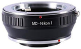 MD NIKON1 ∞ Bague D'ADAPTATION Compatible Objectif MINOLTA MD vers BOITIER Nikon 1 One Adaptateur 100% Métal Mise AU Point A L'INFINI Nikon 1 V1 V2 J1 J2 J5 v3 AW1 - ADAPTOUT Marque FRANÇAISE