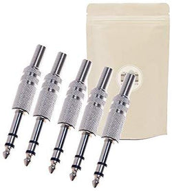 X5 Jack Prise Jack 6,35mm Male à Souder Stéréo Fiche Male Connecteur Soudure 100% métal - ADAPTOUT Marque FRANÇAISE