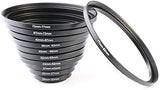 39-49  Step-UP Bague D'ADAPTATION pour Objectif 39MM vers Filtre 49MM Adaptateur 39 mm 49 mm 100% Metal Step up Adaptation Compatible Toutes Marques - ADAPTOUT Marque FRANÇAISE