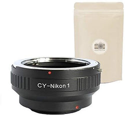 Adaptout CY N1 ∞ BAGUE D'ADAPTATION OBJECTIF compatible CONTAX YASHICA CY VERS BOITIER compatible NIKON1 N1 Adaptateur 100% Métal MISE AU POINT A L'INFINI Conservée bague adaptation MARQUE FRANÇAISE