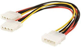 Adaptout X3 Doubleur Molex IDE 4Pin 4 Broches Répartiteur Flexible 1 Male vers 2 Sorties Femelles Adaptateur Alimentation Marque FRANÇAISE