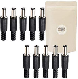 X10 Prise 12 Volt Mâles Connecteur 5.5mm x 2.1mm Alimentation Fiche à Souder 12V - ADAPTOUT Marque Française