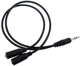 X3 Doubleur Mini Jack 3.5mm Cable de 20cm Adaptateur Audio x2 Fiche Femelle Minijack vers x1 Prise Male Stereo Connecteur - Adaptout Marque Française