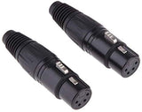 Lot de 3 Prise XLR 4 Broches Femelle à Souder Fiche Connecteur Soudure Audio pour Ecouteurs Guitare Chaîne HiFi Microphone Casque - ADAPTOUT Marque FRANÇAISE