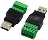 Bornier USB 2 Male 5 Broches Adaptateur USB2 Terminal Domino Raspberry pi sans Soudure Connecteur - ADAPTOUT Marque FRANÇAISE