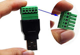 Bornier USB 2 Male 5 Broches Adaptateur USB2 Terminal Domino Raspberry pi sans Soudure Connecteur - ADAPTOUT Marque FRANÇAISE