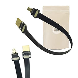 3X Cable HDMI nape ultra fine HDMI Male standard vers micro HDMI male retour video 10cm