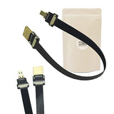 3X Cable HDMI nape ultra fine HDMI Male standard vers micro HDMI male retour video 10cm