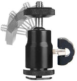 Lot DE 4 Rotule tête Sabot Flash Hot Shoe pour Appareil Photo vis 1/4" Compatible Toutes Marques Canon Nikon Sony Pentax Fuji Panasonic Samsung Olympus Nettoyage Capteur Objectif