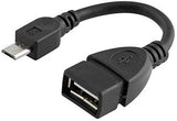 X5 Adaptateur Micro USB Male vers USB Femelle OTG USB 2.0 Cable Flexible 16cm Type A - ADAPTOUT Marque FRANÇAISE