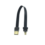 Adaptout Cable HDMI nape ultra fine HDMI Male standard vers micro HDMI male retour video 30cm