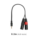 2X Cable Adaptateur Prise Jack 3,5mm Male vers 2 Fiche XLR Male Stereo Connecteur Audio Adaptateur Mini Jack ADAPTOUT Marque FRANÇAISE