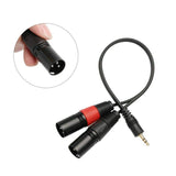 2X Cable Adaptateur Prise Jack 3,5mm Male vers 2 Fiche XLR Male Stereo Connecteur Audio Adaptateur Mini Jack ADAPTOUT Marque FRANÇAISE
