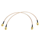2X Cable antenne SMA Male Male 25 cm coaxial plaqué Or blindé Jumper 3G 4 G LTE