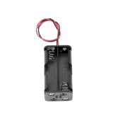 2X Armature Support Boite boitier carré pour 4 : 2 + 2 Pile Batterie AA LR06 avec Fils Noir Rouge coupleur