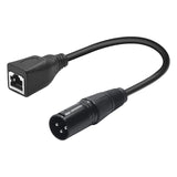 2X Cable adaptateur RJ45 Femelle vers XLR - DMX 3 Pin Male eclairage lighting