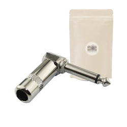 1X Prise Jack 6.35mm Coudé Male à Souder MONO Fiche Male Jack 6.35 mm Connecteur Soudure Angle 90 degres