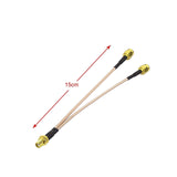 Adaptout Cable SMA duplicateur de signal 1 Femelle vers 2 male 15cm coaxial plaqué or blindé 3G 4G LTE