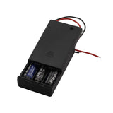 4X Armature Support Boite boitier carré pour 3 Piles Batteries AAA avec Fils Noir Rouge coupleur