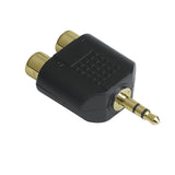 3X Doubleur séparateur Mini Jack 3,5 mm vers 2 Prises RCA Femelle Mono Signal Splitter minijack Audio HiFi