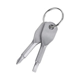 2X NS Lot de Clés Tournevis Plat et Cruciforme Outil de poche toujours utile 2 Noir 2 Argent