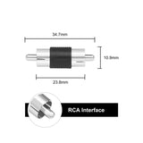 3X Adaptateur Audio Mono RCA Male vers RCA Male Musique HiFi