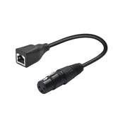 Cable adaptateur RJ45 Femelle vers XLR - DMX 3 Pin Femelle eclairage lighting