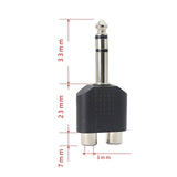 3X Doubleur séparateur Gros Jack 6,35 mm Stereo vers 2 Prises RCA Femelle Mono Signal Splitter minijack Audio HiFi