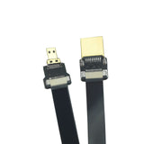 Adaptout Cable HDMI nape ultra fine HDMI Male standard vers micro HDMI male retour video 10cm