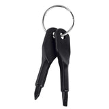 2X NS Lot de Clés Tournevis Plat et Cruciforme Outil de poche toujours utile 2 Noir 2 Argent