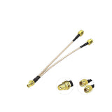 Adaptout Cable SMA duplicateur de signal 1 Femelle vers 2 male 15cm coaxial plaqué or blindé 3G 4G LTE