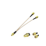 Adaptout 2X Cable SMA duplicateur de signal 1 Femelle vers 2 male 15cm coaxial plaqué or blindé 3G 4G LTE