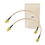 2X Cable antenne SMA Male Femelle 25 cm coaxial plaqué Or blindé Jumper 3G 4 G LTE