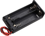 10X Armature Support Boite boitier carré pour 2 Piles Batteries AAA avec Fils Noir Rouge coupleur