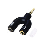 2X Séparateur Micro - Casque pour Prise Mini Jack 3,5 TRRS vers 2 Prises l'une pour Le Micro l'autre pour Le Casque Audio