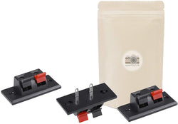 X3 Bornier 2 Voies pour Enceinte Haut Parleur Connecteur à Boutons Poussoirs Amplificateur Facade Vissable Adaptateur - ADAPTOUT MARQUE FRANÇAISE