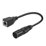 2X Cable adaptateur RJ45 Femelle vers XLR - DMX 5 Pin Male eclairage lighting