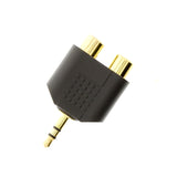 3X Doubleur séparateur Mini Jack 3,5 mm vers 2 Prises RCA Femelle Mono Signal Splitter minijack Audio HiFi