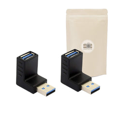 X2 Adaptateur Angle Male Femelle USB 3.0 3 Angle Droit 90° Coude Type A Up - ADAPTOUT Marque FRANÇAISE